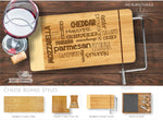 Cheddar Brie Havarti Provolone Cheeses - CHEESE CUTTING BOARD: **Free Shipping** - Custom Engraved Charcuterie and Cheese Boards