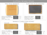 Baking Measurement Conversions Table - CUTTING BOARD: **Free Shipping** - Custom Engraved Maple, Walnut, Bamboo, Slate Cutting Boards
