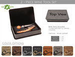 Choose Wisely Star Wars - WINE TOOL SETS: *Free Shipping* - Custom Engraved 2 and 4 Piece Wine Tool Sets - Vegan Leather and Bamboo Boxes