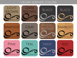 Custom Business Vegan Leather Key Chains (w/ Metal Backing) - CUSTOM PROMOTIONAL ITEMS - Realtor Client Giveaways - Useable Tradeshow Swag