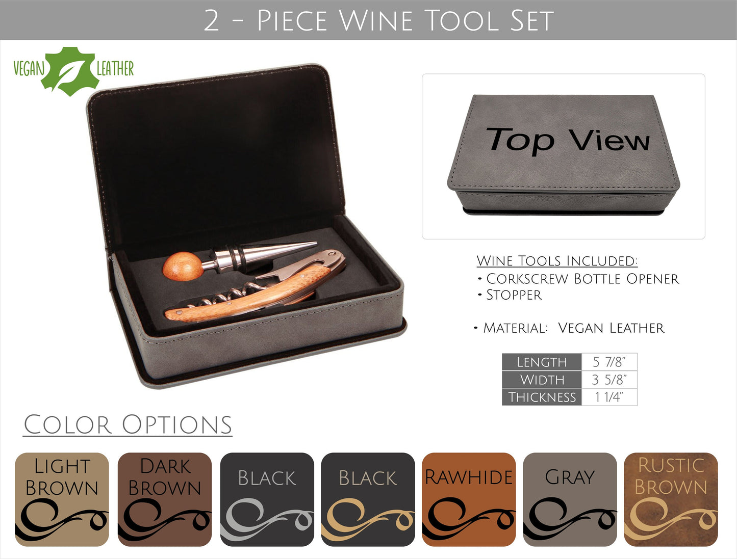 Choose Wisely Star Wars - WINE TOOL SETS: *Free Shipping* - Custom Engraved 2 and 4 Piece Wine Tool Sets - Vegan Leather and Bamboo Boxes