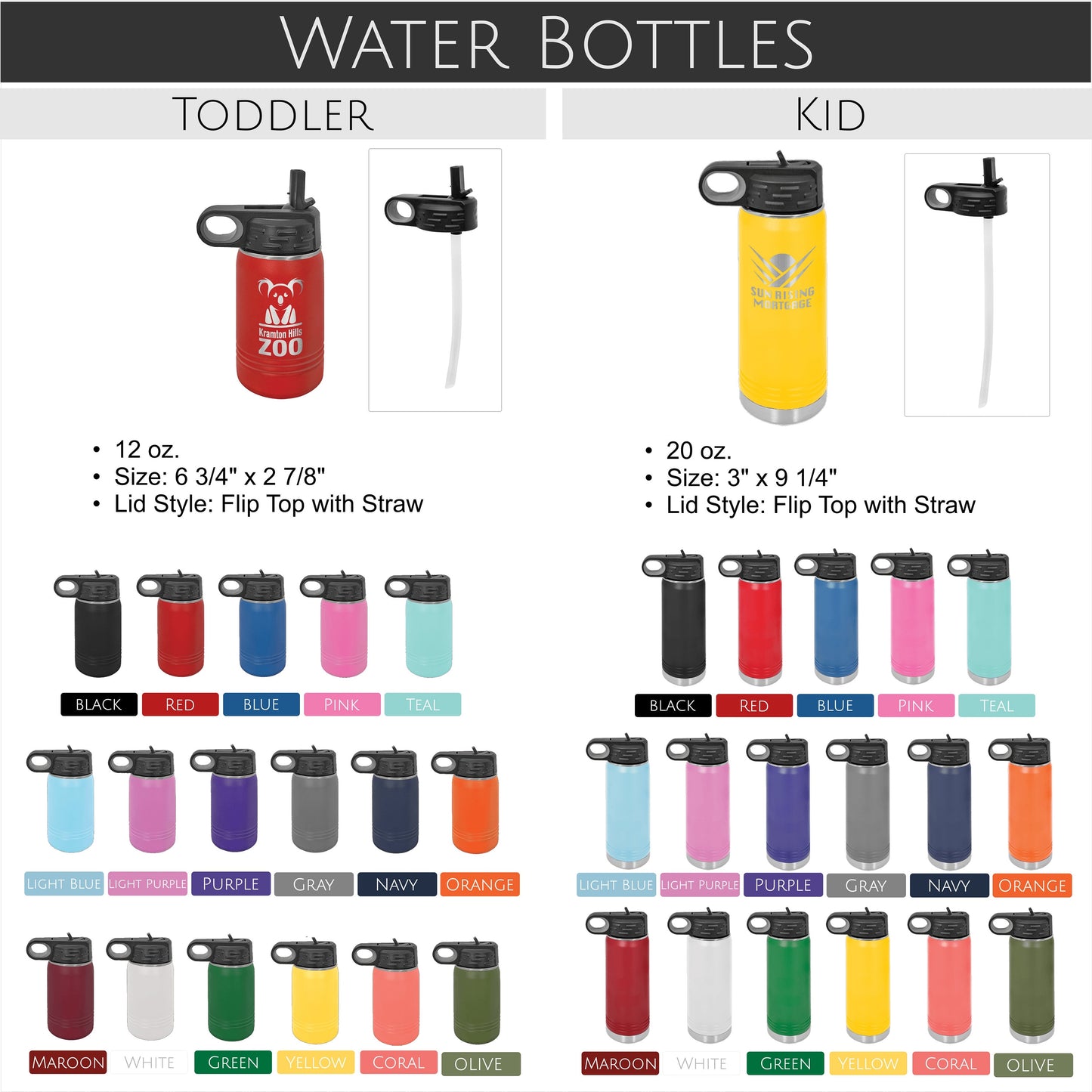 Custom Name Boho Rainbow - BABY & KID DRINKWARE: *Free Shipping* - Custom Polar Camel Sippy Cup - Personalized Toddler Water Bottle