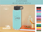 Custom Engraved 40 oz. Water Bottle - FREE SHIPPING - Company and Event Logos on Stainless Steel Double Wall Insulated Polar Camel Drinkware