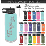 Custom Engraved 40 oz. Water Bottle - FREE SHIPPING - Company and Event Logos on Stainless Steel Double Wall Insulated Polar Camel Drinkware